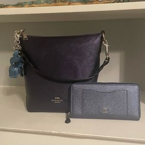 Metallic blue Abby duffle purse only!